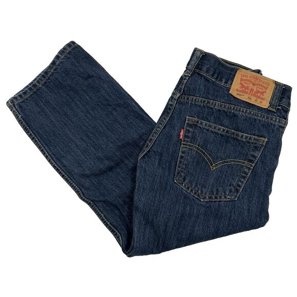 🔥Levi Strauss 550 Relaxed Straight Leg Boy's  Jeans, Size 8 Reg 24 X 22 Blue 🔥 - Picture 1 of 10